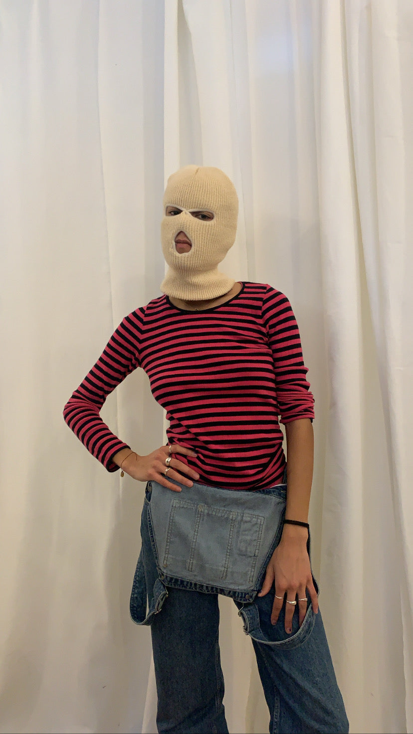 Écru Knitted Face Mask