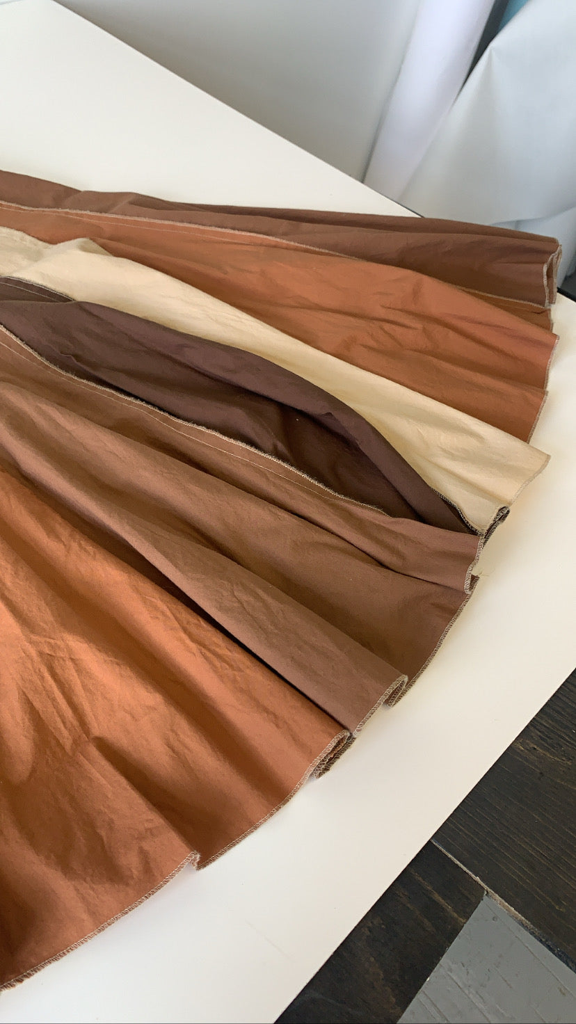Hues of Brown Flared Skirt