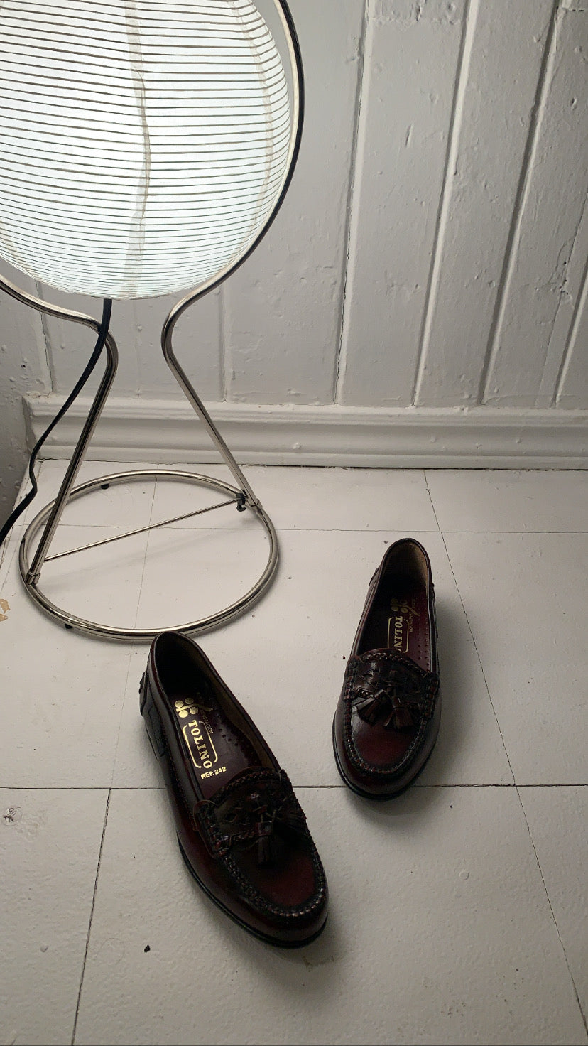 Oxblood Penny Loafers