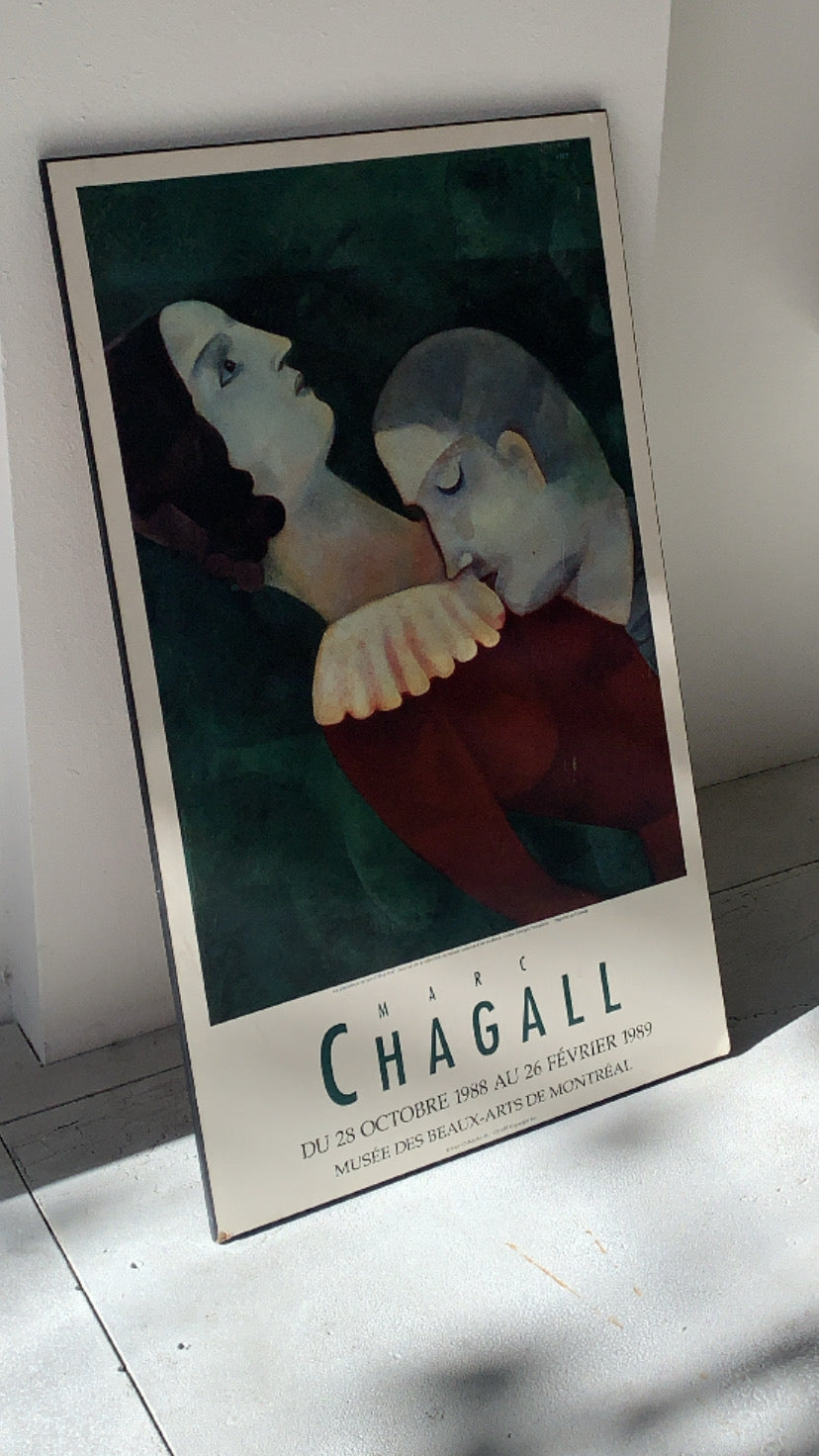 Chagall's " Les Amoureux en vert" Laminated print