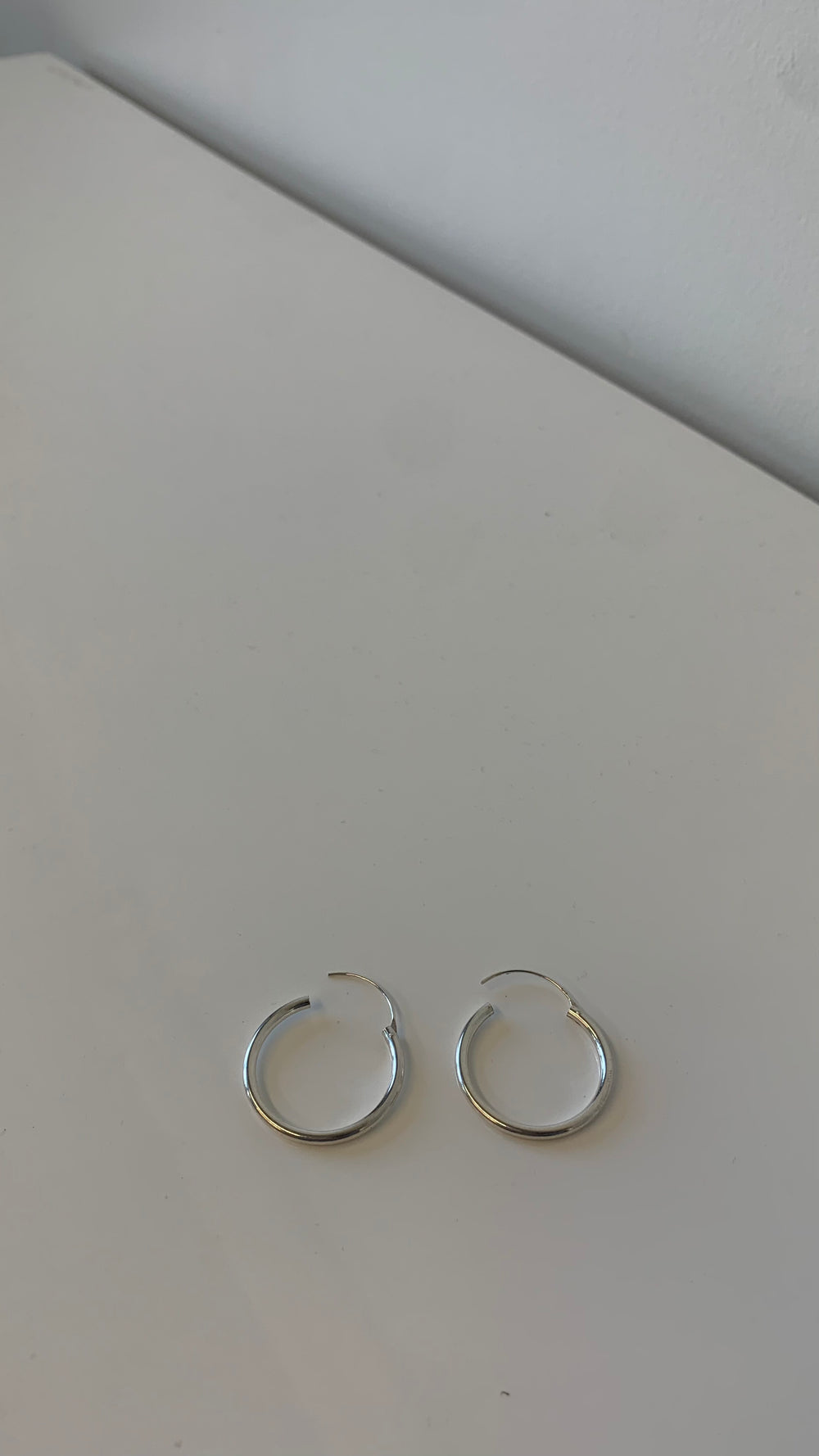 Minimalist Silver Hoop Earrings