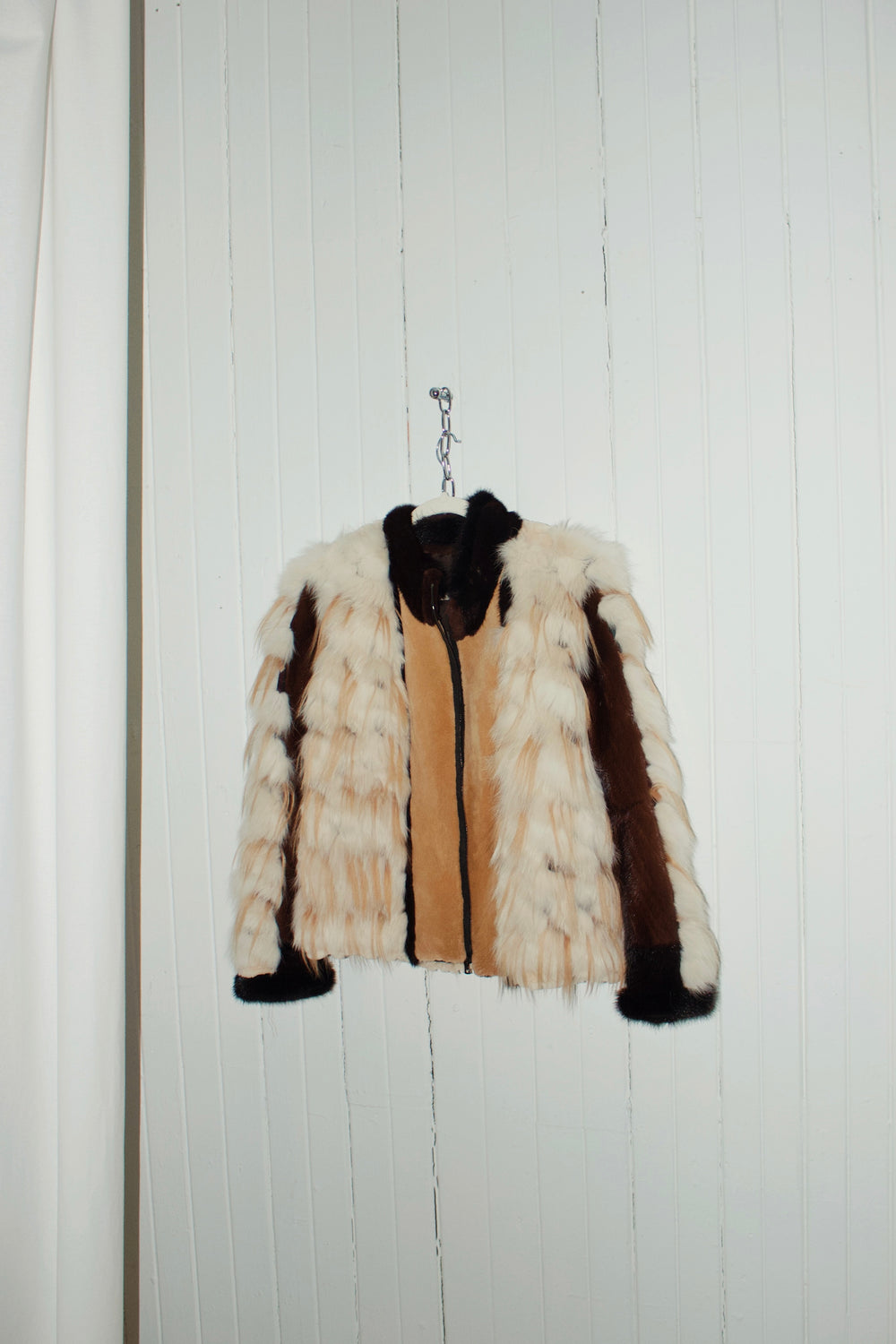 Collage Mink, Beaver + Fox Fur Coat