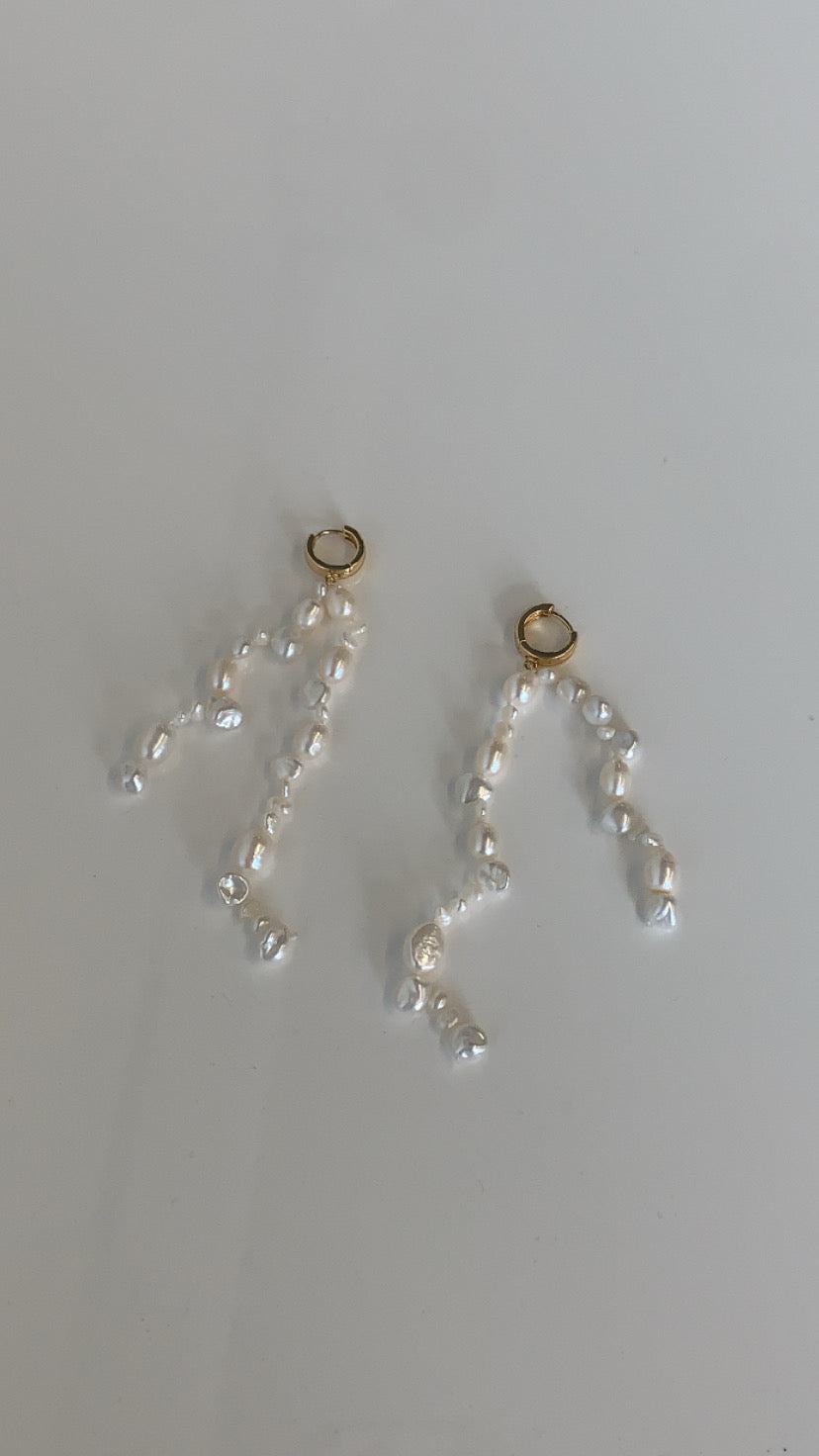 Dena Pearl Cascade Earrings