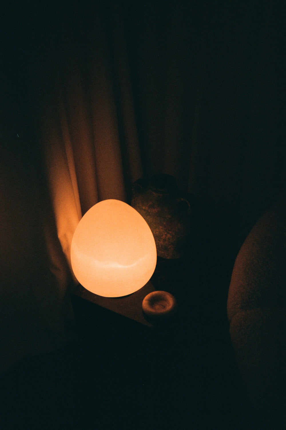 13.5" Upcycled Plastic Egg Lamp