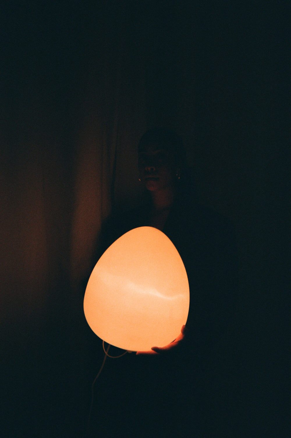 13.5" Upcycled Plastic Egg Lamp