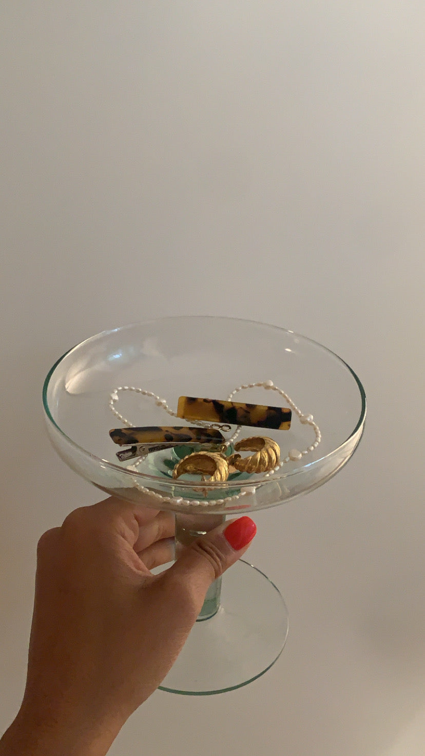 Recycled Glass Champagne Coupe Catch-All