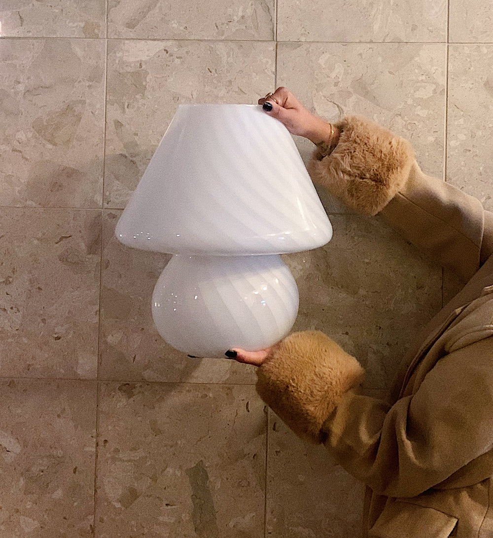 XL 15” Swirly Murano Mushroom Lamp