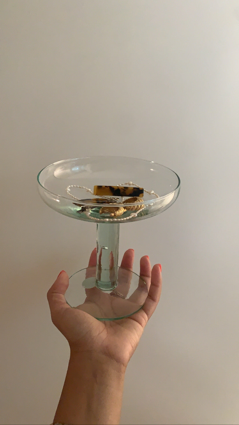 Recycled Glass Champagne Coupe Catch-All
